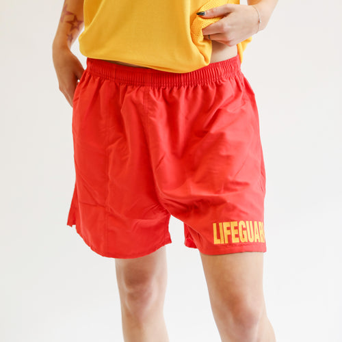 Unisex Red Lifeguard Shorts