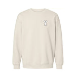 Y Varsity Crew Neck Jumper - Sand