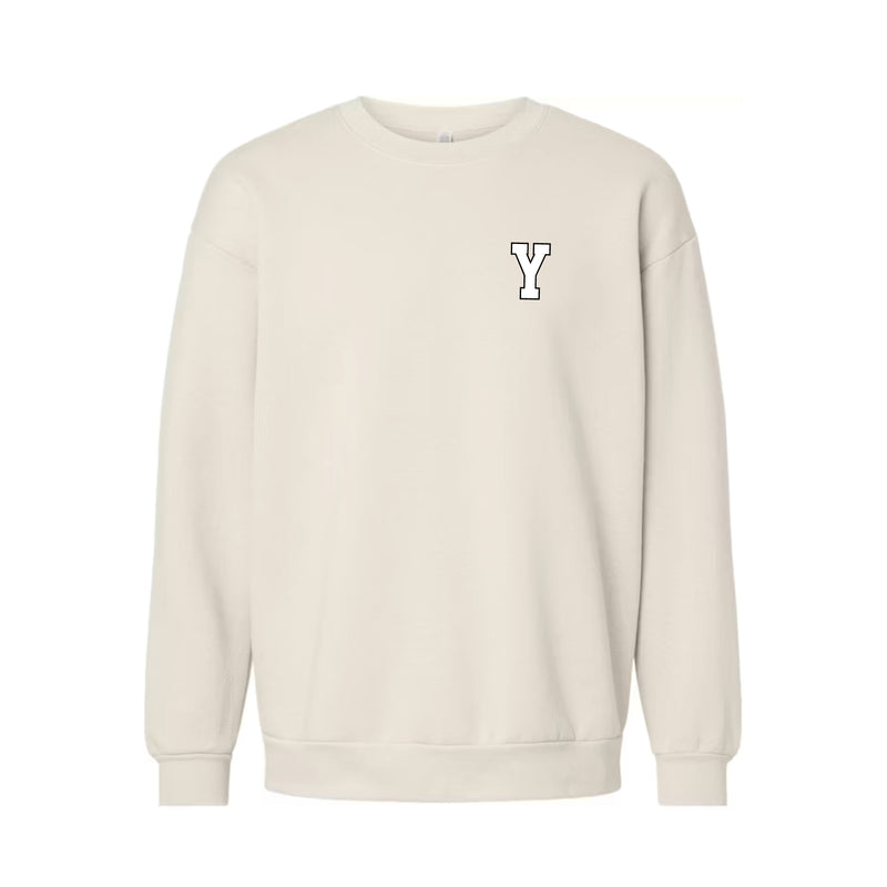 Y Varsity Crew Neck Jumper - Sand