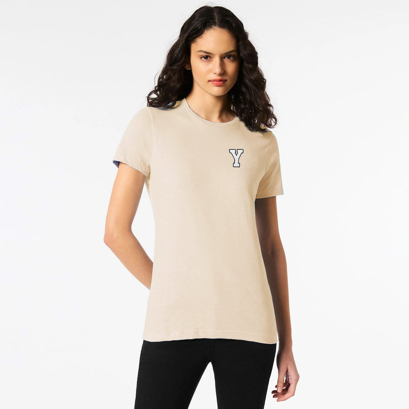 Womens Y Varsity Tee - Sand