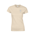 Womens Y Varsity Tee - Sand